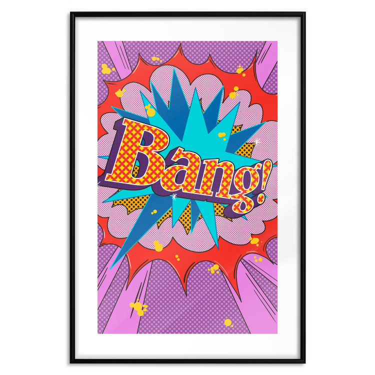 Wall Poster Bang! - colorful English text in an abstract pop art motif 122740 additionalImage 17