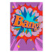 Wall Poster Bang! - colorful English text in an abstract pop art motif 122740