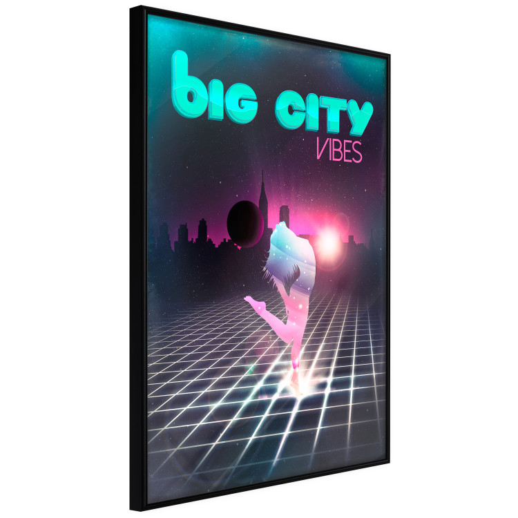 Poster Big City Vibes - blue and pink captions in fantasy motif 123640 additionalImage 12
