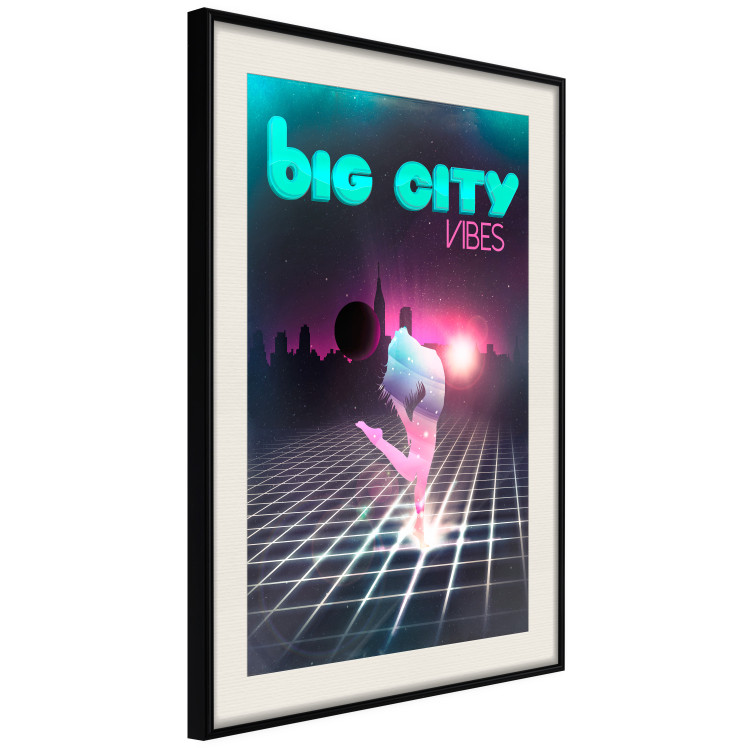 Poster Big City Vibes - blue and pink captions in fantasy motif 123640 additionalImage 3