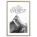 Wall Poster Mount Everest - black and white mountain landscape with English captions 123740 additionalThumb 14
