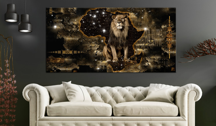 Large canvas print Golden Lion II [Large Format] 125440 additionalImage 6