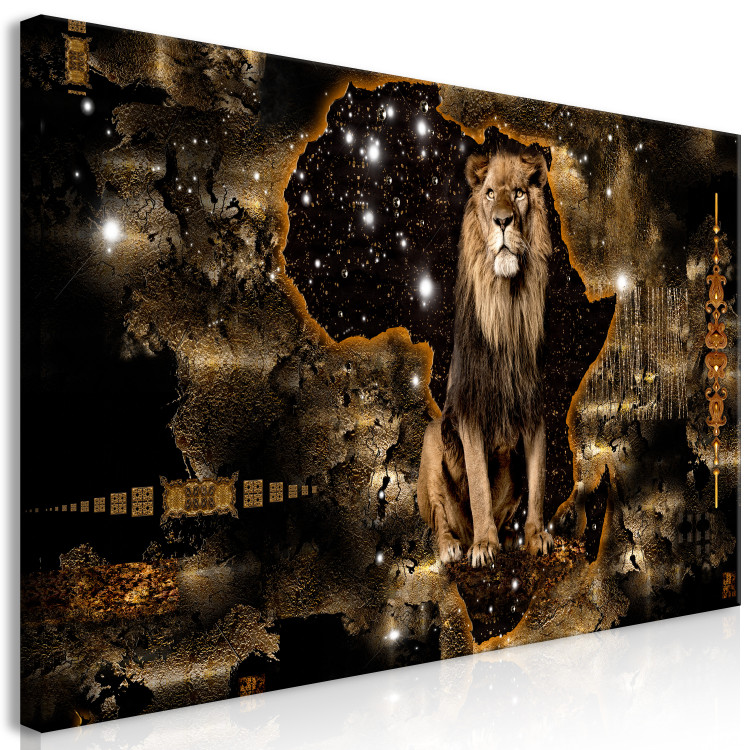 Large canvas print Golden Lion II [Large Format] 125440 additionalImage 3