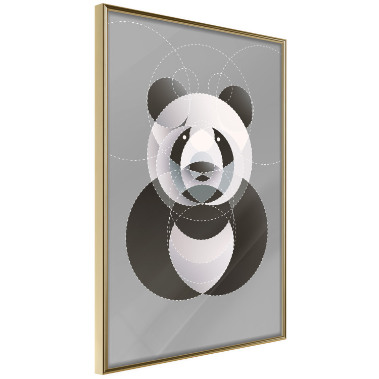 Poster Panda in Circles - abstract black panda made of geometric figures 126940 additionalImage 11