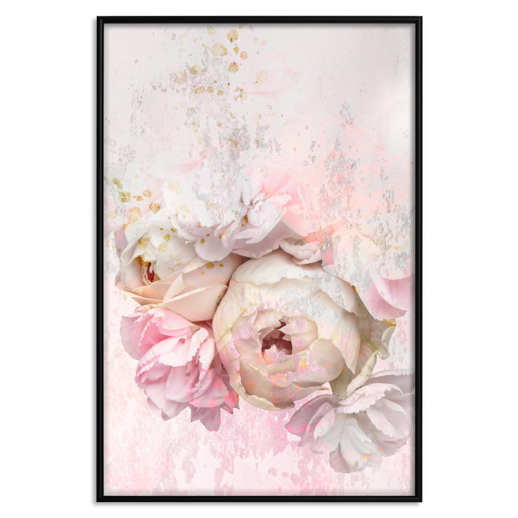 Wall Poster Melancholic Rose - bouquet of spring flowers in light pink composition 127840 additionalImage 16