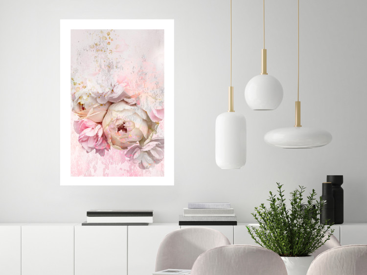Wall Poster Melancholic Rose - bouquet of spring flowers in light pink composition 127840 additionalImage 3