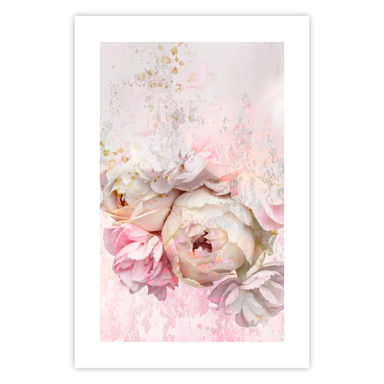 Wall Poster Melancholic Rose - bouquet of spring flowers in light pink composition 127840 additionalImage 19