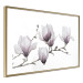 Wall Poster Painted Magnolias - composition of plants with white flowers on a light background 128640 additionalThumb 8