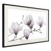 Wall Poster Painted Magnolias - composition of plants with white flowers on a light background 128640 additionalThumb 3