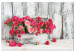 Canvas Art Print Roses in a Pot (1-part) wide - bouquet of roses in vintage motif 129140