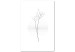 Canvas Art Print Tree twig - a minimalist composition with a black twig of trees without leaves on a white background 129740