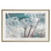 Poster Autumn Hoarfrost - winter landscape of frosted plants on a light background 129840 additionalThumb 26