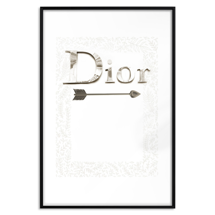 Wall Poster Silver Dior - English text with a slight floral motif 130340 additionalImage 17