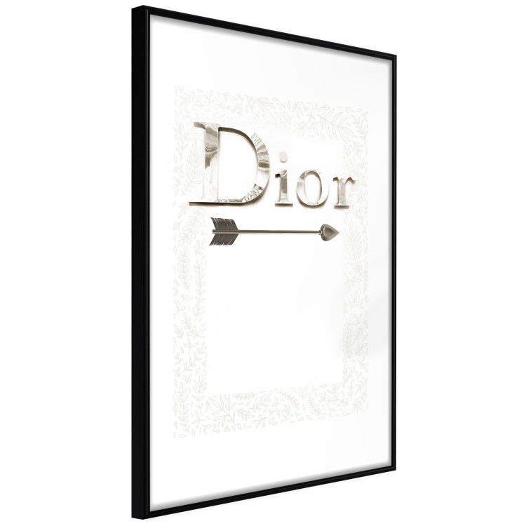 Wall Poster Silver Dior - English text with a slight floral motif 130340 additionalImage 8