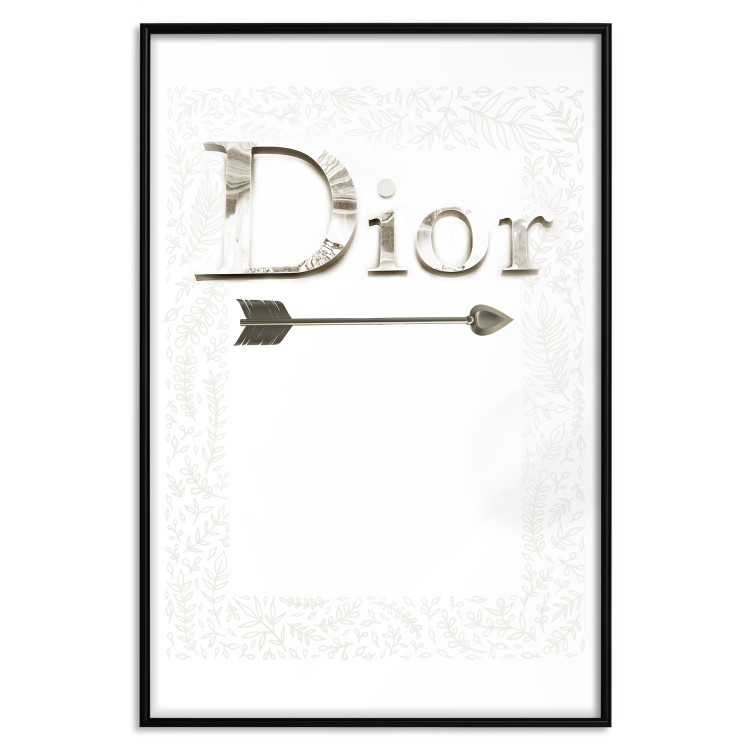 Wall Poster Silver Dior - English text with a slight floral motif 130340 additionalImage 27