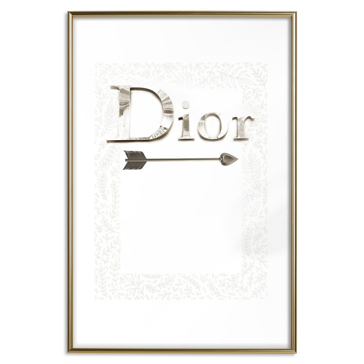 Wall Poster Silver Dior - English text with a slight floral motif 130340 additionalImage 16