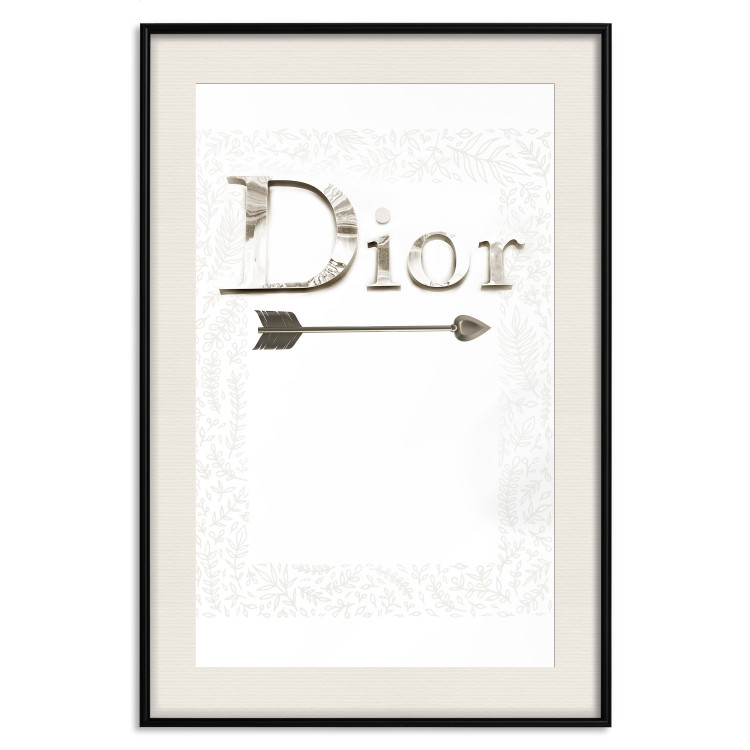 Wall Poster Silver Dior - English text with a slight floral motif 130340 additionalImage 19