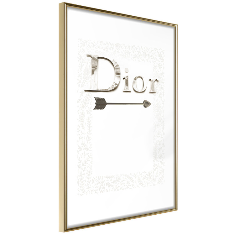 Wall Poster Silver Dior - English text with a slight floral motif 130340 additionalImage 7