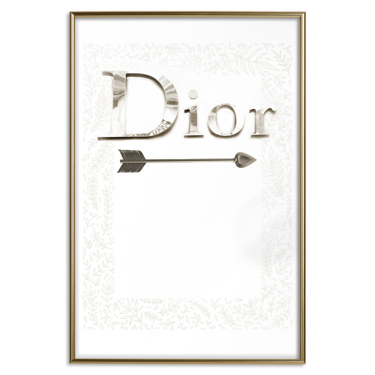 Wall Poster Silver Dior - English text with a slight floral motif 130340 additionalImage 25