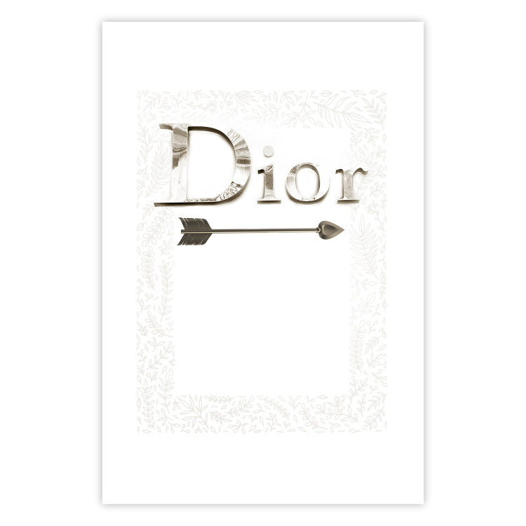Wall Poster Silver Dior - English text with a slight floral motif 130340 additionalImage 26