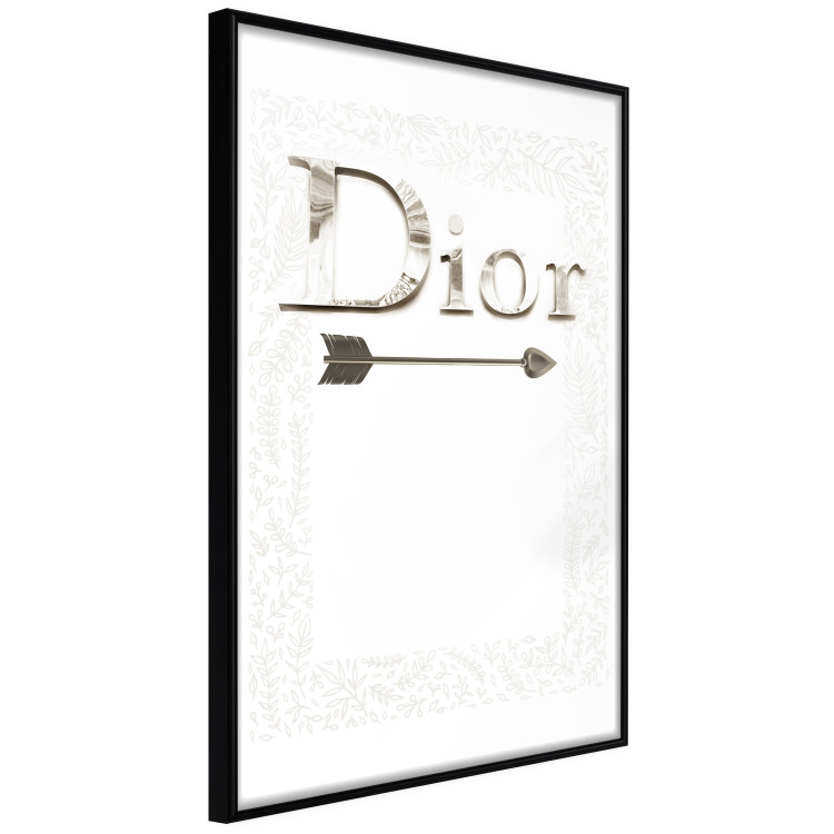 Wall Poster Silver Dior - English text with a slight floral motif 130340 additionalImage 11