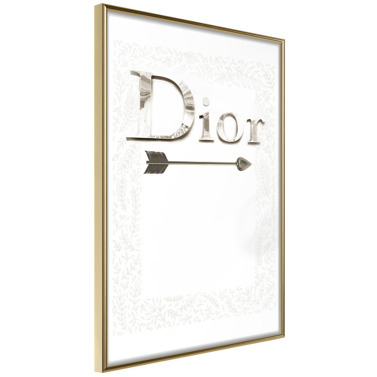 Wall Poster Silver Dior - English text with a slight floral motif 130340 additionalImage 14