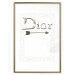 Wall Poster Silver Dior - English text with a slight floral motif 130340 additionalThumb 18