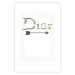 Wall Poster Silver Dior - English text with a slight floral motif 130340 additionalThumb 26