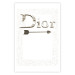 Wall Poster Silver Dior - English text with a slight floral motif 130340