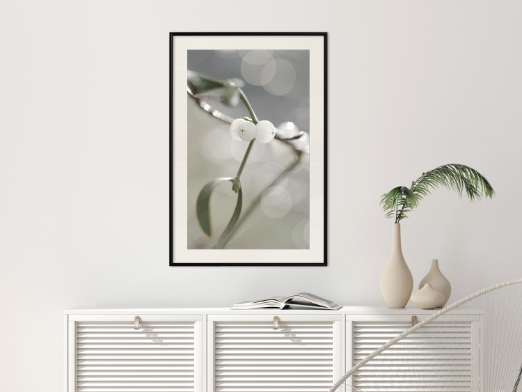 Poster Purity of Mist - composition of a plant with white flowers on a nature background 130740 additionalImage 24