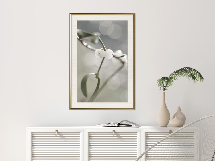 Poster Purity of Mist - composition of a plant with white flowers on a nature background 130740 additionalImage 22