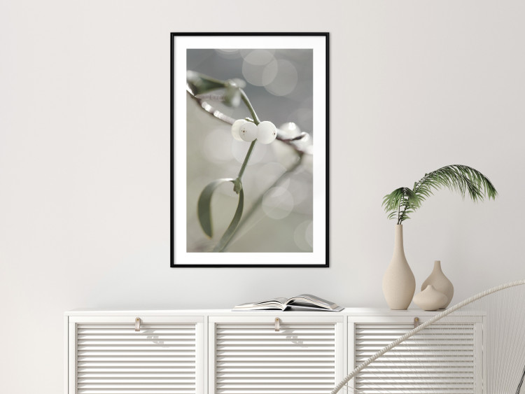 Poster Purity of Mist - composition of a plant with white flowers on a nature background 130740 additionalImage 23