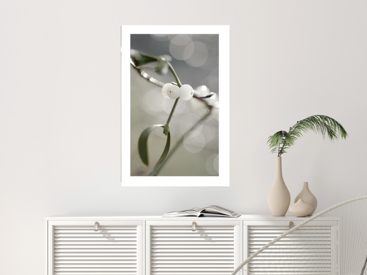 Poster Purity of Mist - composition of a plant with white flowers on a nature background 130740 additionalImage 5