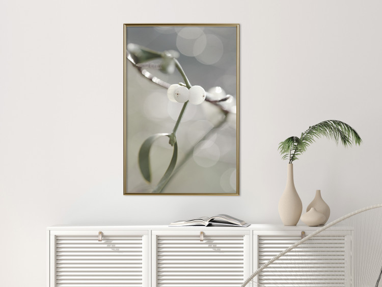 Poster Purity of Mist - composition of a plant with white flowers on a nature background 130740 additionalImage 7