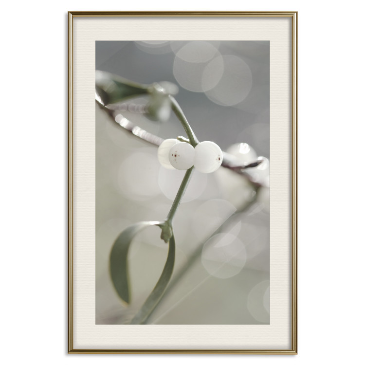 Poster Purity of Mist - composition of a plant with white flowers on a nature background 130740 additionalImage 20
