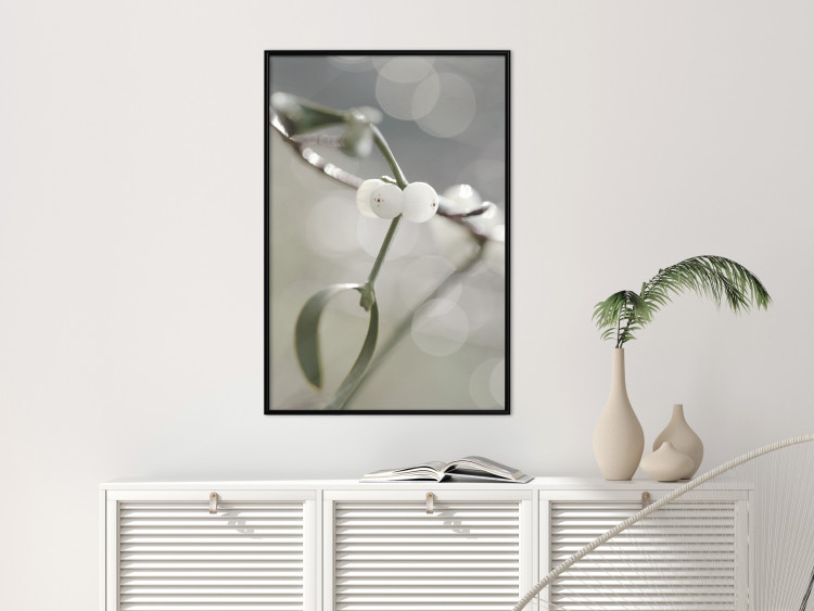 Poster Purity of Mist - composition of a plant with white flowers on a nature background 130740 additionalImage 4