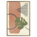 Poster Nature's Geometry - green leaf among figures in an abstract motif 131840 additionalThumb 17