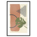 Poster Nature's Geometry - green leaf among figures in an abstract motif 131840 additionalThumb 17