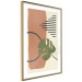 Poster Nature's Geometry - green leaf among figures in an abstract motif 131840 additionalThumb 9
