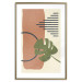 Poster Nature's Geometry - green leaf among figures in an abstract motif 131840 additionalThumb 14