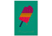 Canvas Print Take a moment for youself - colorful ice on a stick with an inscription in English on a green background, ideal for a child or a teenager 131940