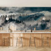 Wall Mural Misty landscape - abstract with whale in misty forest with clouds 135140 additionalThumb 6