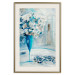 Poster Bouquet of Hope - flowers in a vase and a woman in a blue composition 136040 additionalThumb 24