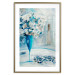 Poster Bouquet of Hope - flowers in a vase and a woman in a blue composition 136040 additionalThumb 19