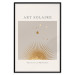 Poster Sunny Art - golden sun and dark text in scandi boho style 136540 additionalThumb 20