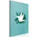 Canvas Print Peace Dove (1-piece) Vertical - white bird and green plants 142440 additionalThumb 2