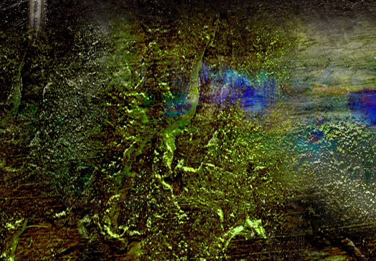Canvas Print Koh-i-Noor (1-piece) Narrow - purple-green unique abstraction 142540 additionalImage 4