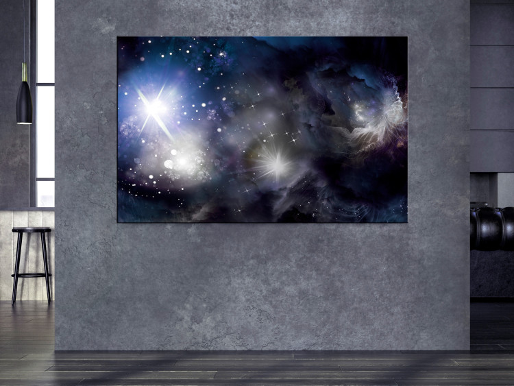 Canvas Print Blue Cosmos (1-piece) Wide - unusual galactic landscape 143740 additionalImage 3