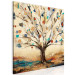 Canvas Art Print Abstract Tree (1-piece) - painted with warm nature colors 145140 additionalThumb 2