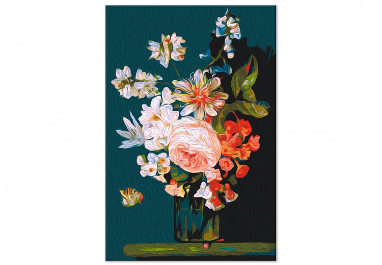 Paint by number Spring Bouquet - Colorful Bunch of Peonies, Roses and Passion Flower 147340 additionalImage 4